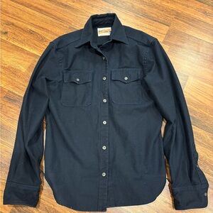 Freenote cloth navy blue Casual Button Down Shirt